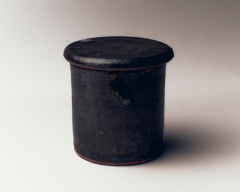 Charcoal Ceramic Tea Caddy