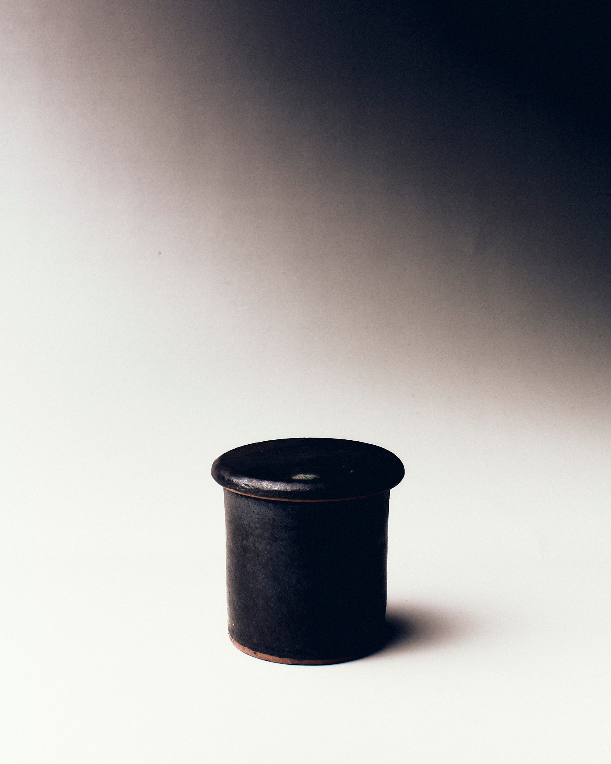 Charcoal Ceramic Tea Caddy