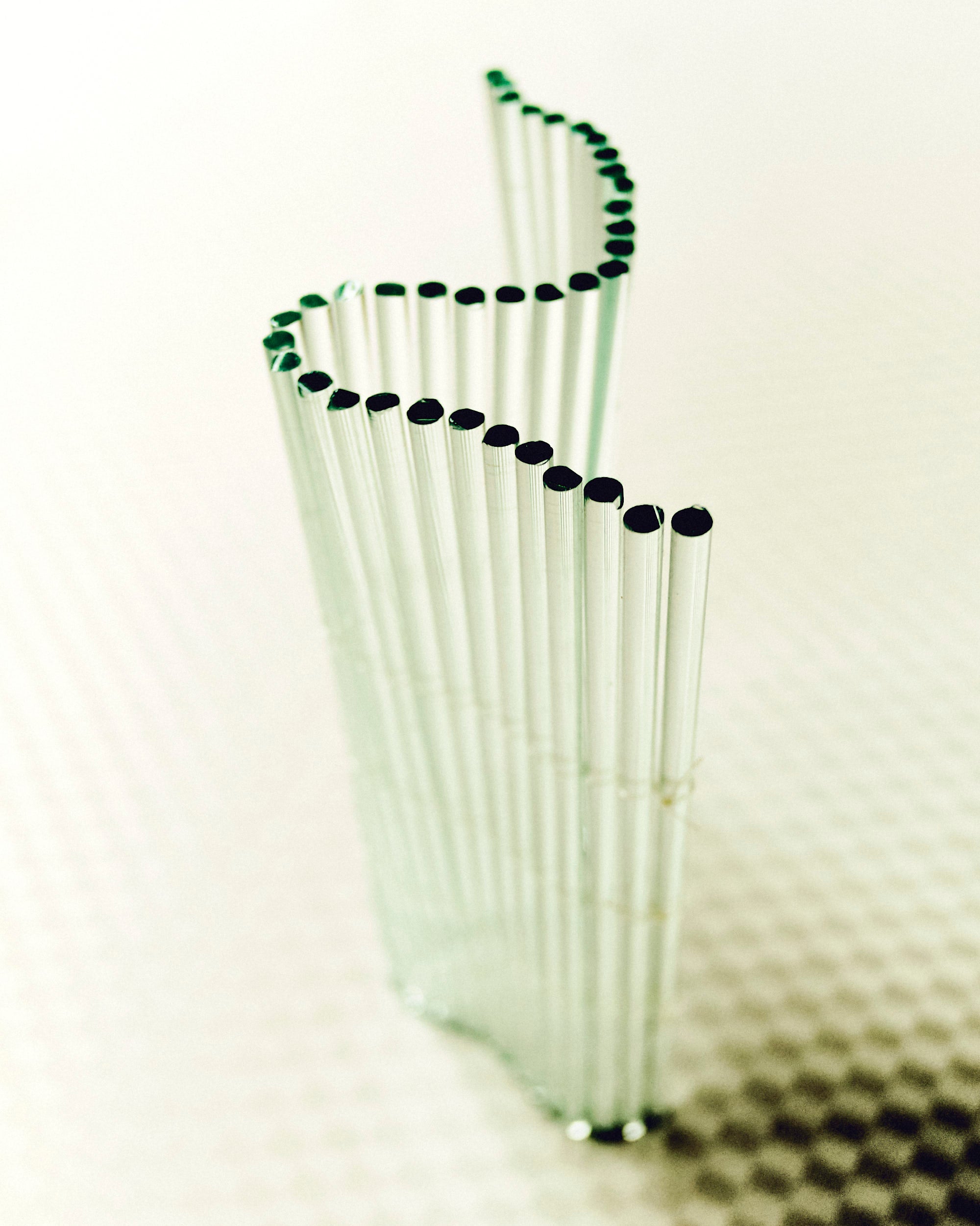 Glass Bamboo Scroll Coasters