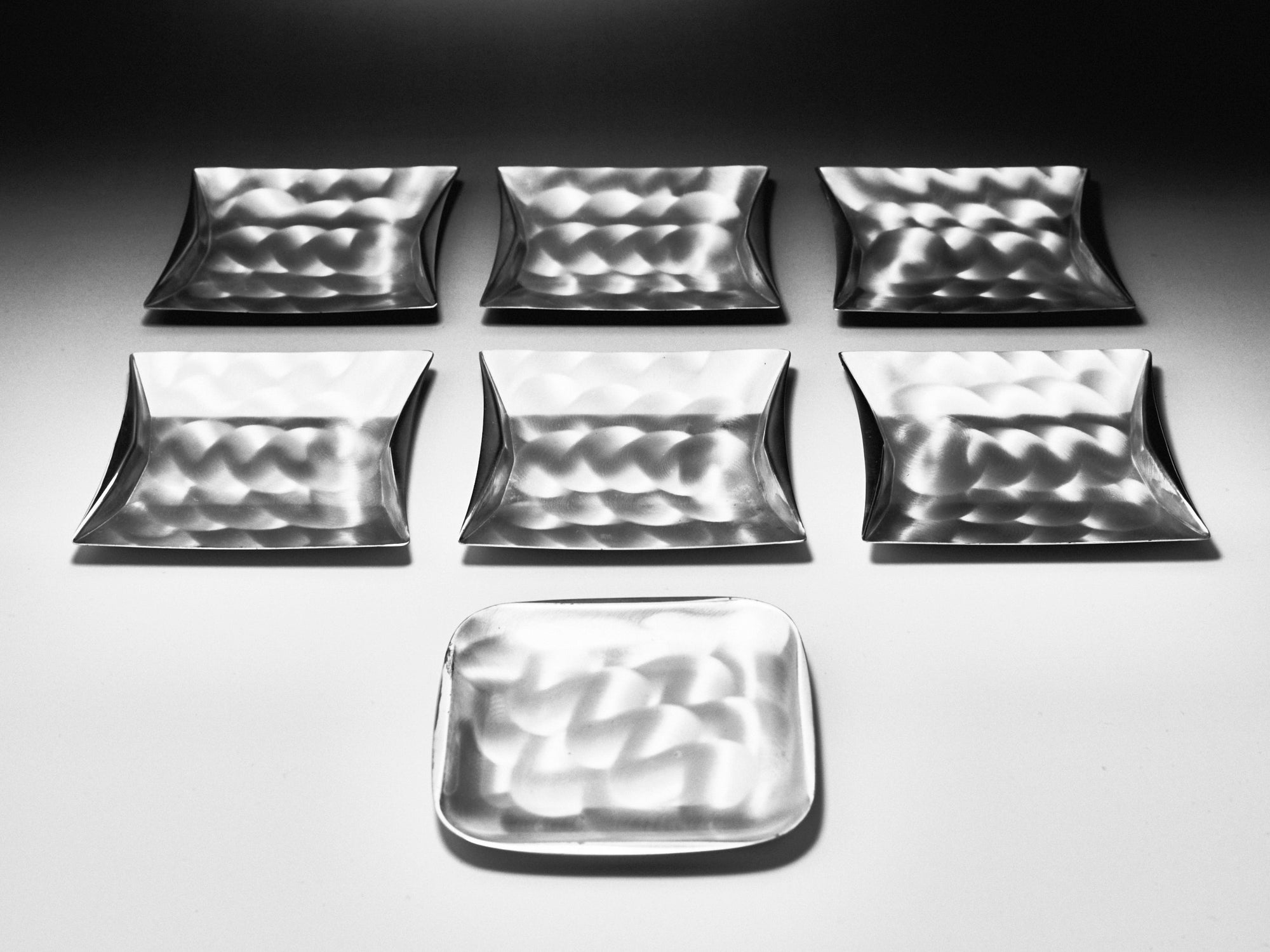 Mid-Showa Brushed Silver Tea & Serveware Set